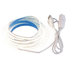 prendre COB PR-SWCOB100-WH Tape Light, Switch Type, Rope Light, String Light, USB, Double-Sided Tape, Cut, Backlight, TV Monitor, Footlight, High Brightness, 180° (Daylight White (6000K)/39.4 inches