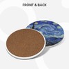 Absorbent Ceramic Coasters for Drinks with Cork Base Art Coasters