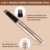 LGSZGDCN Brown Eyeshadow Stick and Sponge Makeup Brush Smooth Cream