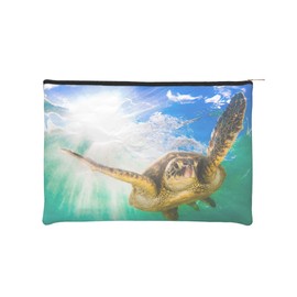 iapodiad Small Makeup Pouch for Women,Sea Turtle Makeup Bag Travel Water Resistant Cosmetic Bags Purse Accessories Organizer Gift