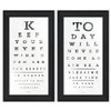Trendy Decor4U "Eye Charts 2-Piece Vignette by Marla Rae, Black