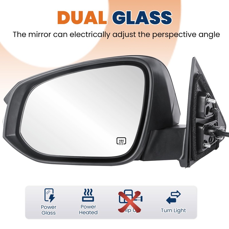 KUIPERAUTO Power Door Mirror Driver Side Compatible with 2014-2019 Toyota