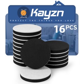Kayzn 16pcs Furniture Sliders for Hardwood Floors, 3-1/4" Felt Furniture Sliders, Moving Pads Sliders with Unique Design, Easy Slide Furniture & Saves Floor Wear
