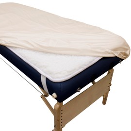 Body Linen Massage Table Cover - Reusable Barrier with Wipe Clean Surface. Waterproof PUL Material, Machine Washable. Protects Massage Table, Warmer and Pad - 1 Pack - Natural