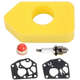 ZAMDOE Lawn Mower Replacement Parts, Air Filter 698369 4216 with 495770 Carburetor Diaphragm Gasket, 795083 Primer Pump, 694394 Spark Plug for Briggs & Stratton 3.5-4.5 HP Classic Sprint Quattro