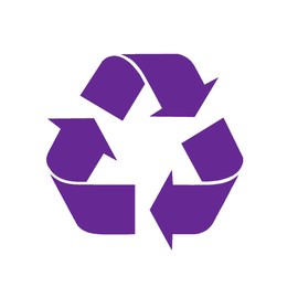 STICKER DAD Recycle Symbol V1 Vinyl Decal by StickerDad® - Size: 3.5", Color: Purple - Windows, Walls, Bumpers, Laptop, Lockers, etc.