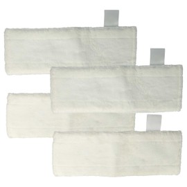vhbw 4x Wischbezug kompatibel mit Kärcher SC 2 Upright Easyfix, SC 2 EasyFix Premium Dampfreiniger, Dampfmop - Mikrofaser Weiß