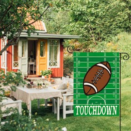 AVOIN colorlife Touchdown Football Garden Flag 12x18 Inch Double Sided, The Big Game Sunday Sports Yard Outdoor Flag
