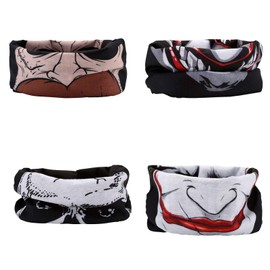 SMEHCF 4 Skull Vampire Headband Bandana Balaclava Half Face Mask Shield Head Hair Scarf Neck Gaiter Hat Multipurpose For WoMen Men Breathable Reusable Washable Red Blue Brown