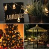Vigdur Solar String Lights Outdoor, 15ft Globe String Lights with