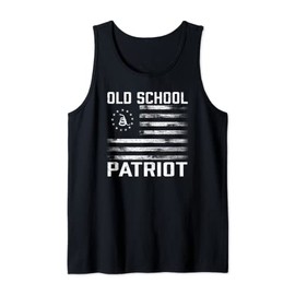 Old School Patriot - Patriotic Gadsden and Betsy Ross Flag Tank Top