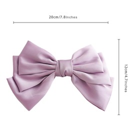 scicent Hair Clips for Girls Silky Plain Satin Hair Bows Large Bow Hair Clips Vintage Soft Bow Barrettes with Spring Elegant Hair Bowknot Solid Color Hair Accessories for Women - 28112
