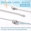 Initial Anklets Silver Summer Beach Foot Chain 925 Sterling Silver