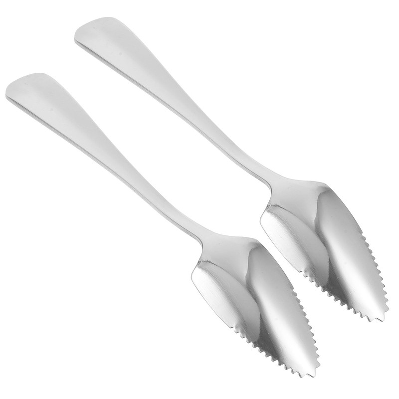 Housoutil Grapefruit Serrated Knife Spoons : 2pcs Stainless Steel Spoons