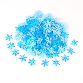 BTORER 300Pcs Snowflakes Confetti Decorations for Christmas, Winter Confetti Artificial Snow Party Pack for Wedding Birthday Holiday Party Table DIY Decorations Supplies(Blue)