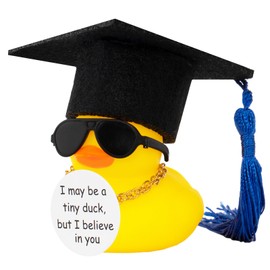 wonuu Emotional Support Rubber Duck Car Ornament, Duck Car Dashboard Decorations for Graduation Gift Duck Cool Car Accessories, Dark Blue