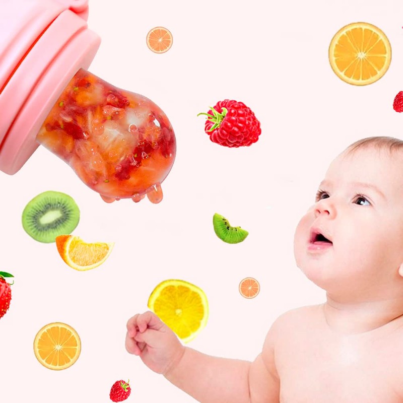 Chupón Para Fruta Y Papilla con Seguro Y Tapa Dibujos