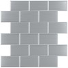 CHIHUT 6 Sheets 12''x12'' Brushed Silver Stainless Steel Subway Peel