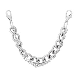 HAQUIL 2PCS Punk Goth Metal Shoe Chains, Double Link Shoelace Chains, Shoe Lace Charm Chains, Footwear Jewelry Accessories