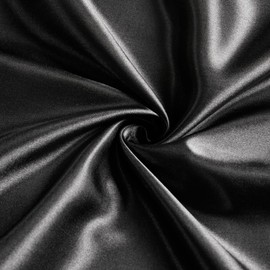 Black Satin Pillowcase Queen Set of 2 | Pillow Cases for Hair and Skin | 20 x 30 Inch–Slip Silky Comfort with Envelope Closure