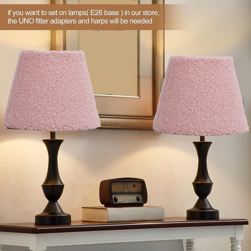 Plush Cloth Lamp Shade Replacement Decorative Soft Comfortable Cone Round