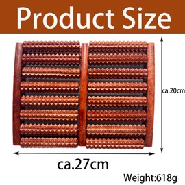 Smaoqingji Fußmassageroller Holz Roller Fußmassagegerät Fußroller - 1 Stück Braun, Fussmassageroller Igelball Fussroller Massageroller, Kann Leicht Stress Abbauen und die Blutzirkulation Verbessern