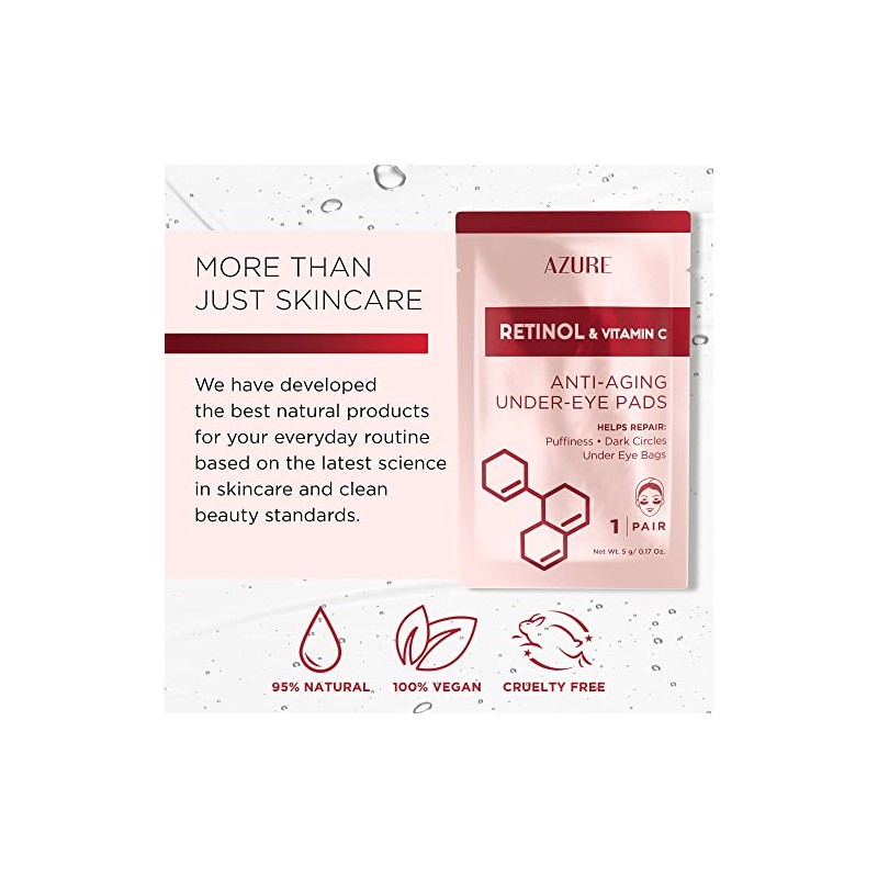 AZURE Almohadillas antienvejecimiento para debajo de los ojos con retinol