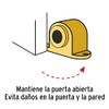 Hermex TOMA-1, Tope para puerta, magnético de latón