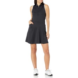 Callaway Women's Racer Back Sleeveless Flounce Dress, Caviar, Small