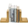 MyGift Modern Gold Concrete Office Bookshelf Decor Bookends for Heavy