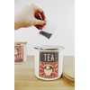 Purely Home Retro 1950s Style Tea Canister - White Metal