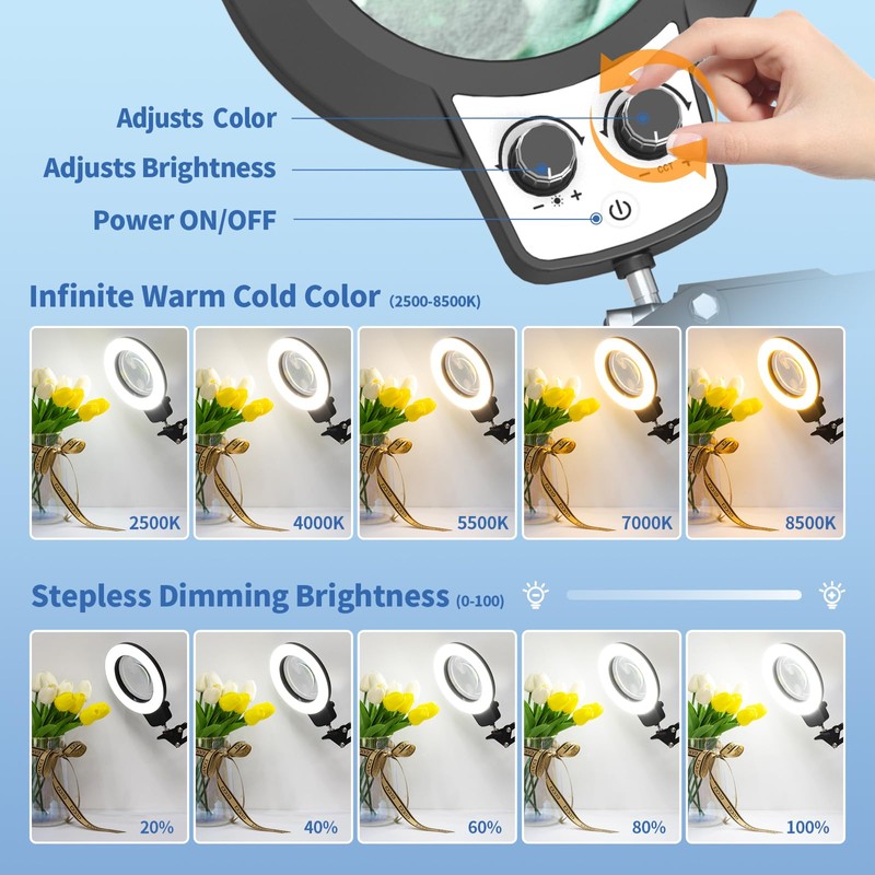 12X Magnifying Glass with Light Hands Free, 2026 New Upgrade