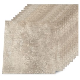 Yipscazo Peel and Stick Floor Tile 32 Sq.Ft Coverage 32-Pack Terra Yellow 12" x 12" Vinyl Floor Tiles Self Adhesive Waterproof Perfect for DIY Projects