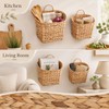 Set of 2 Woven Hanging Wall Basket for Organizing and