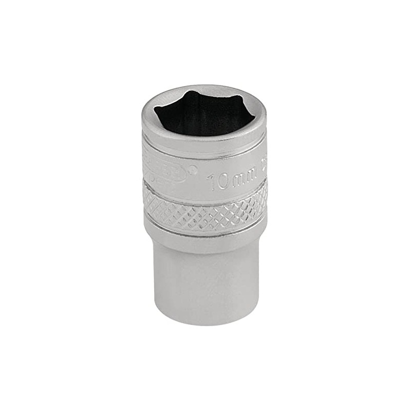Draper 16514 1/4" Square Drive Micro Satin Chrome Metric Socket,