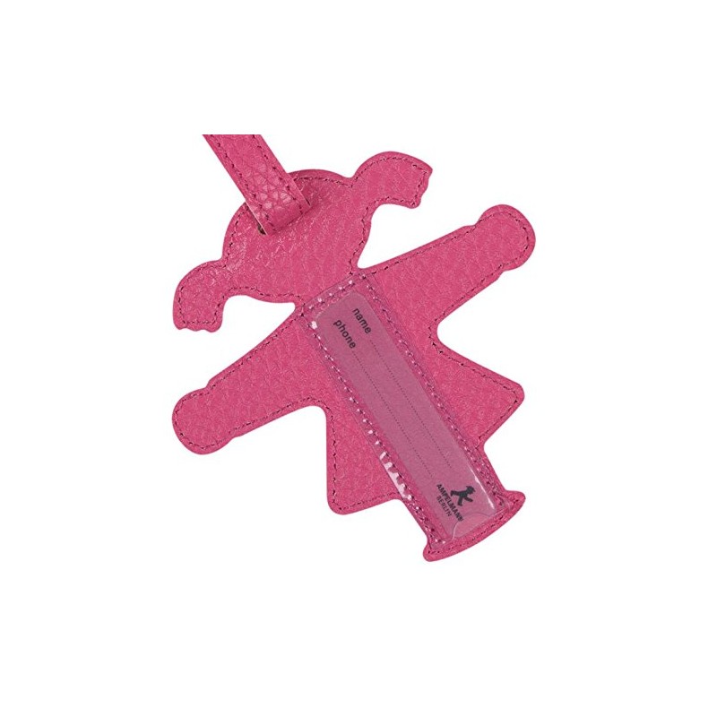 AMPELMANN Luggage Tag Travel Companion Traffic Light Woman Pink PU