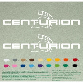 Centurion Pair Compatible Replacement Decals Vinyl Stickers Boat Outboard Motor Set of 2 (12", White 010)