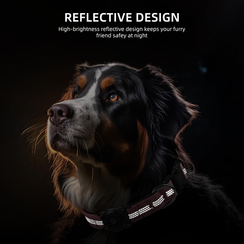 Upgraded AirTag Dog Collar, IP68 Waterproof Air Tag Dog Collar