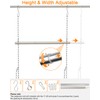 Hanging Closet Rod, Adjustable Width and Height Closet Rods Extender,