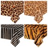 4 Pack Jungle Safari Animal Tablecloths Plastic Animal Theme Tablecloths