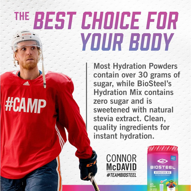 BioSteel Hydration Mix, Great Tasting Hydration with Zero Sugar, and
