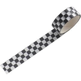 Cldaisy Black White Decorative Washi Tape Compact Checkerboard Pattern Paper Tape DIY Fade-Resistant Arts and Crafts Tape Supplies