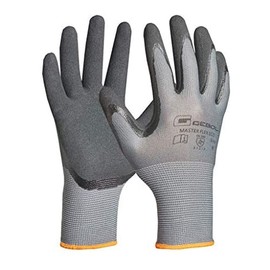 Gebol Master Flex Eco Work Gloves with Nitrile Coating for a Secure Grip Nitrile Gloves for Workshop and Garden for Men Size XL (Size 10) Grey 1 Pair