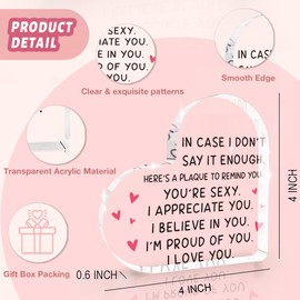 Romantic Valentine's Day Office Desk Decor I Love You Gifts for Him Her Meaningful Wedding Anniversary Birthday Gifts for Boyfriend Girlfriend Wife Husbands Desk Decor Decorations Sign