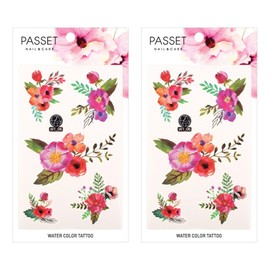 Facet watercolor tattoo sticker, WT06, 2 pieces / 파셋 수채화 타투 스티커, WT06, 2개