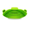 Cheer Collection Silicone Clip on Pot Strainer, Heat-resistant Snap-On Strainer