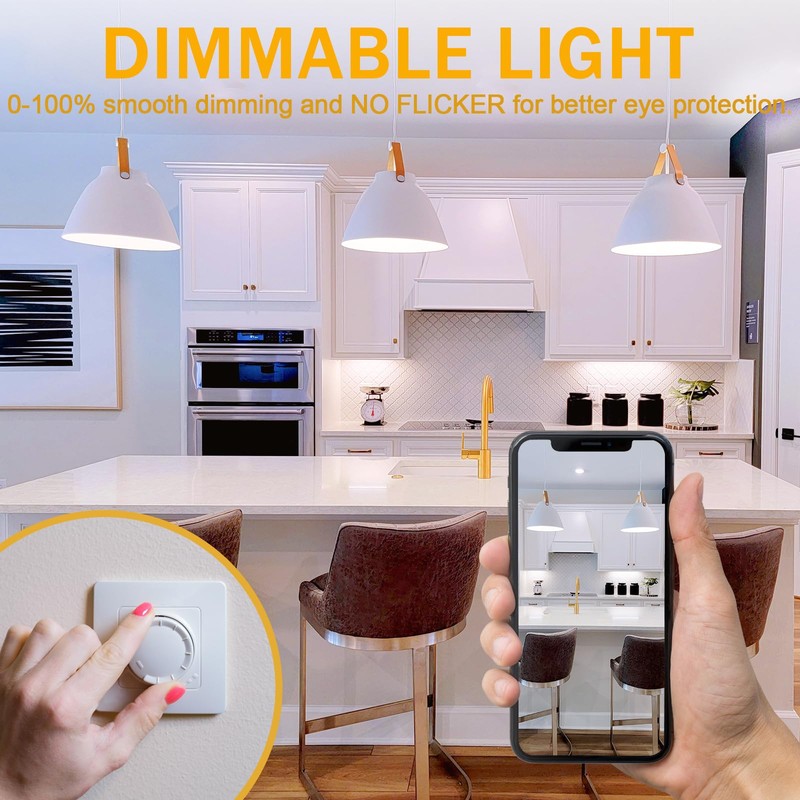Bonlux 8W G125 LED Globe Light Bulbs, E26 Large Dimmable