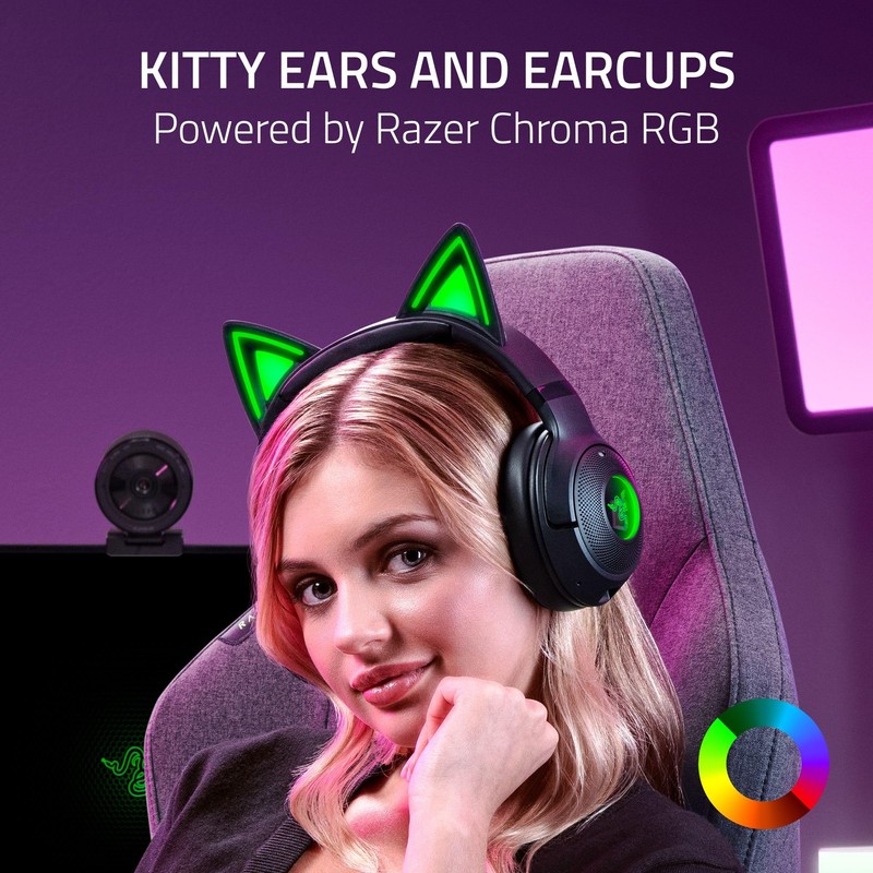 Razer Kraken Kitty V2 BT Wireless RGB Headset: Chroma RGB