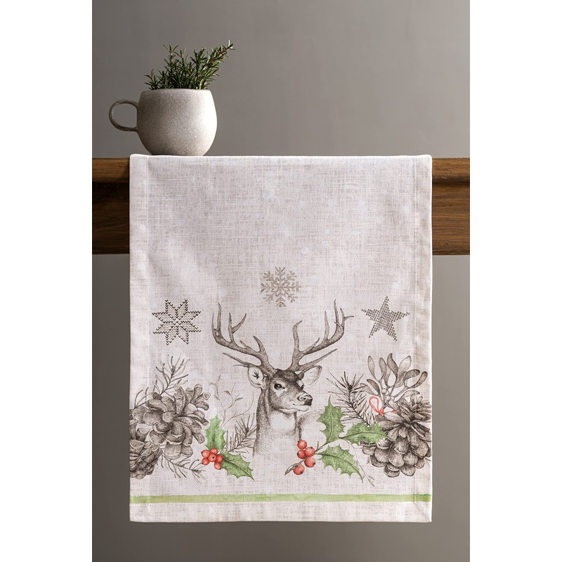 Maison d' Hermine Christmas Dew 100% Cotton Table Runner Farmhouse