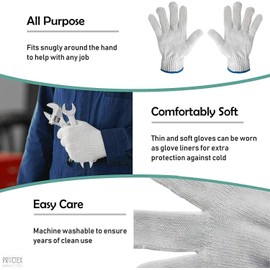 24 Pack Cotton String Knit Cotton Polyester Gloves Seamless Workwear Gloves Protective Industrial Work Gloves Large